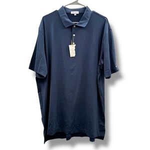 Peter Millar NWT Navy Performance Polo Shirt Men’s Size‎ XL Golf Classic
